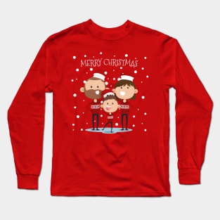 Colorful christmas composition with modern style Long Sleeve T-Shirt